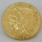 1927 GOLD 2 1/2 DOLLAR INDIAN US COIN
