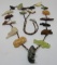 ZUNI FETISH HEISHI NECKLACE CARVED STONE ANIMALS