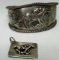 STERLING SILVER HORSE RACING BRACELET PENDANT
