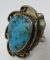 MORENCI TURQUOISE RING OLD PAWN COIN SILVER