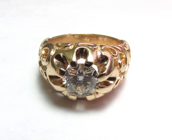2.02 ct DIAMOND RING J-SI 14K GOLD SIZE 10.5 MAN'S