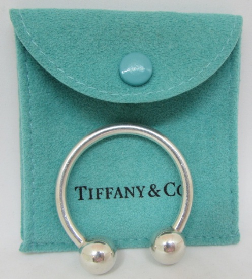 TIFFANY & CO KEY RING STERLING SILVER LARGE BALL
