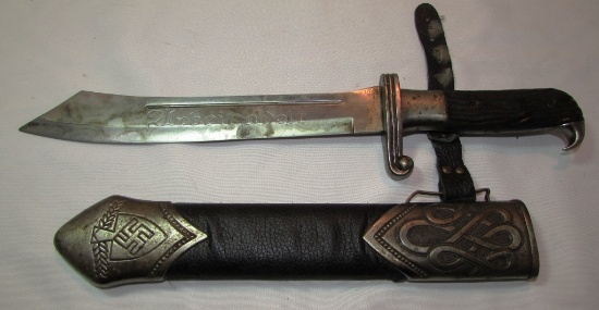 GERMAN WWII RAD DAGGER KNIFE & SCABBARD