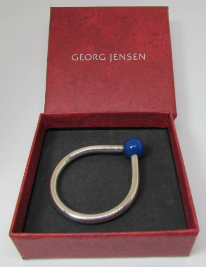 GEORG JENSEN LAPIS KEYRING STERLING SILVER DENMARK