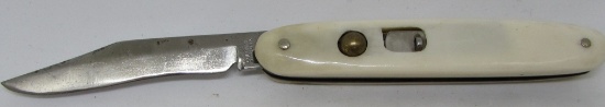 SHUR-SNAP COLONIAL USA AUTO POCKET KNIFE BONE