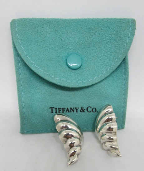 TIFFANY & CO EARRINGS STERLING SILVER PIERCED POST