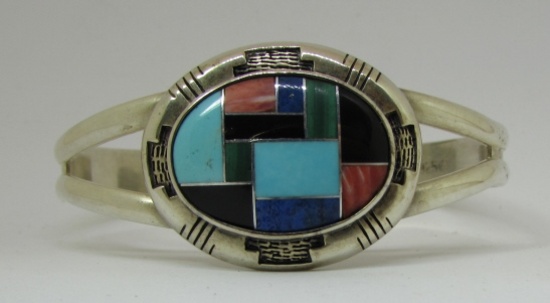 CAROLYN POLLACK TURQUOISE BRACELET STERLING SILVER