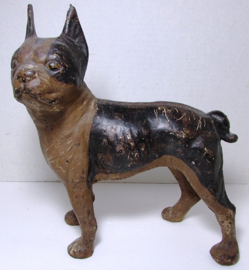 BOSTON TERRIER BULLDOG CAST IRON DOORSTOP