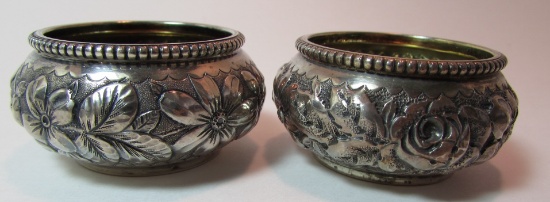 PAIR OF 2 REPOUSSE GORHAM BOWLS #2220 SALT DISH