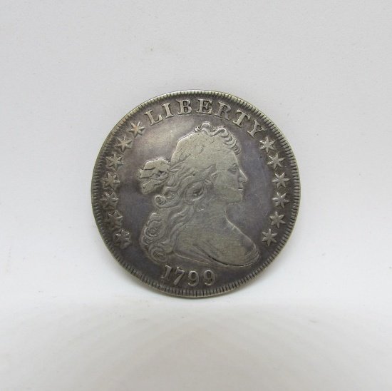1799 US DRAPED BUST DOLLAR $1 COIN