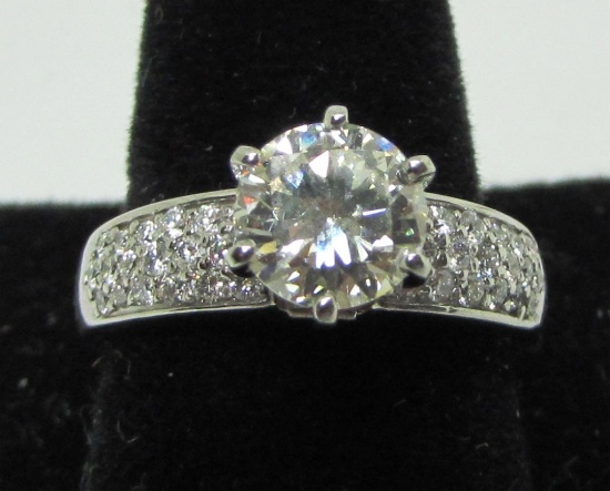 1.87 CARAT DIAMOND RING 14K WHITE GOLD SI1