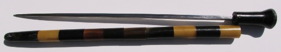 DAGGER CANE HORN SWORD SWAGGER STICK 4 EDGED