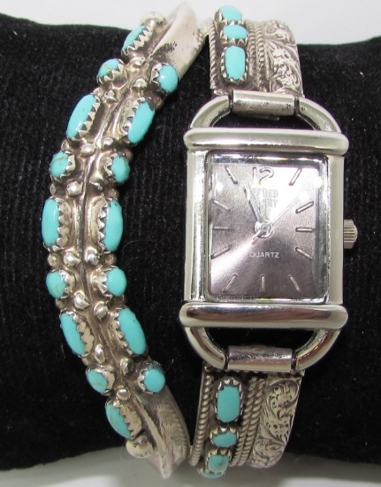 SLEEPING BEAUTY TURQUOISE BRACELET STERLING SILVER