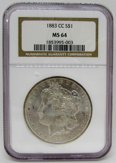 1883 CC CARSON CITY MORGAN SILVER DOLLAR COIN MS64