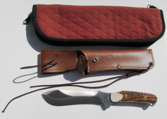 PUMA NEW WHITE HUNTER 118375 STAG w SHEATH UNUSED