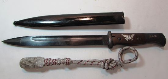 WWII GERMAN K98 BAYONET RARE WINGED WHEEL EMBLEM