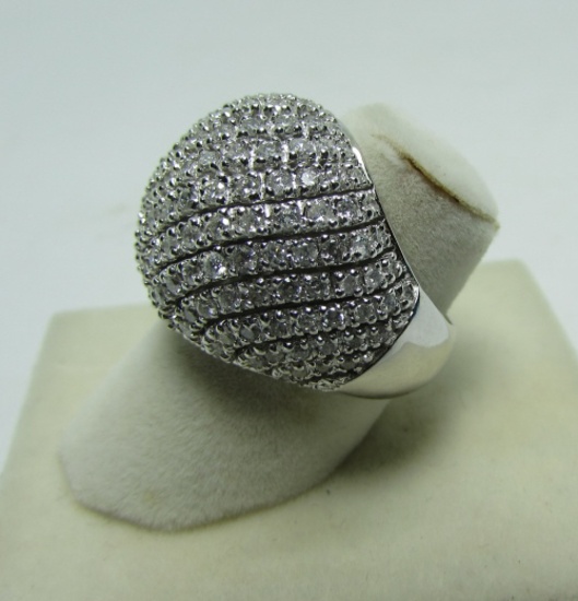 2.50 CARAT DIAMOND DOME RING 14K WHITE GOLD
