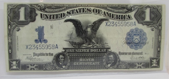 US $1 SILVER CERTIFICATE BLACK EAGLE 1899