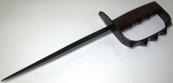 TRENCH KNIFE DAGGER 3 EDGE US LF & C BLADE WOOD