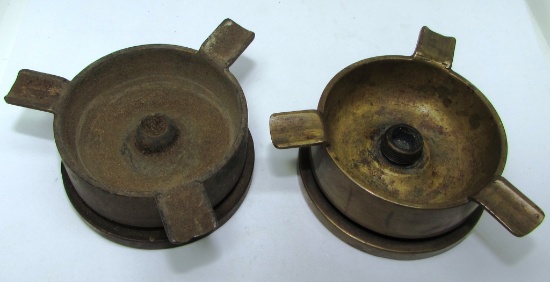 TRENCH ART ASHTRAYS 2 pc 40mm ROUND CARTRIDGE