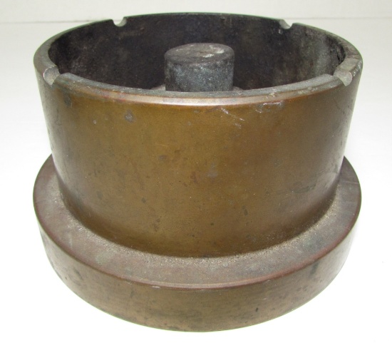 LARGE TRENCH ART ASHTRAY WWII SHELL CARTRIDGE