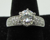 1.87 CARAT DIAMOND RING 14K WHITE GOLD SI1