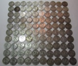 100 US SILVER WALKING LIBERTY HALF DOLLAR COINS