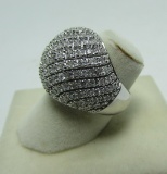 2.50 CARAT DIAMOND DOME RING 14K WHITE GOLD