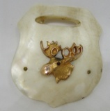 MOOSE LODGE ON MOP BADGE WATCH FOB PENDANT