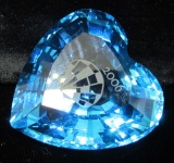 SWAROVSKI CRYSTAL BLUE HEART 2006 RETIRED