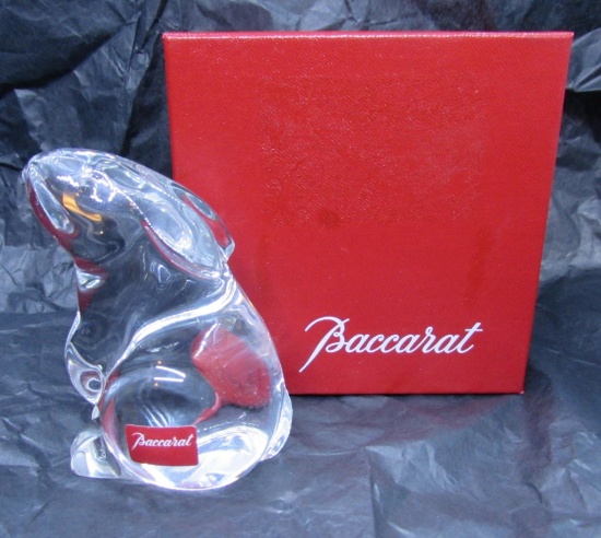 BACCARAT CRYSTAL RABBIT BUNNY PAPERWEIGHT STATUE