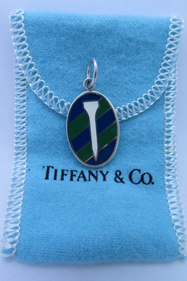 TIFFANY & CO STERLING SILVER GOLF NECKLACE PENDANT