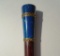 LAPIS LAZULI TOPPED SNAKE WOOD CANE WALKING STICK