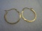 DIAMOND CUT HOOP EARRINGS 10K YELLOW GOLD
