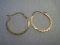 DIAMOND CUT HOOP EARRINGS 10K YELLOW GOLD