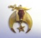 14K GOLD SHRINERS PENDANT WITH CLAWS