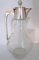DANISH STERLING SILVER CRYSTAL PITCHER ETCHED 830S