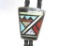 ZUNI SIGNED BOON BOLO TIE NECKLACE STERLING SILVER