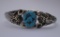TURQUOISE CUFF BRACELET STERLING SILVER NAVAJO