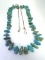 HEISHI TURQUOISE BEAD NECKLACE STERLING SILVER