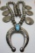 SILVER DOLLAR SQUASH BLOSSOM NECKLACE COIN SILVER