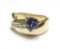 1CT TANZANITE DIAMOND RING 14K GOLD SIZE 7