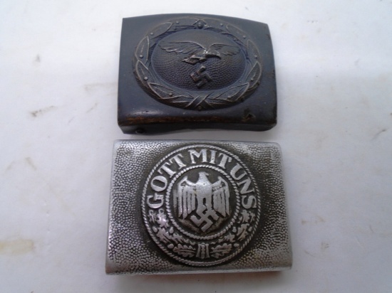 2 GERMAN WWII BELT BUCKLES DR F & CO