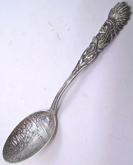 NATIVE AMERICAN NIAGARA FALL SPOON STERLING SILVER