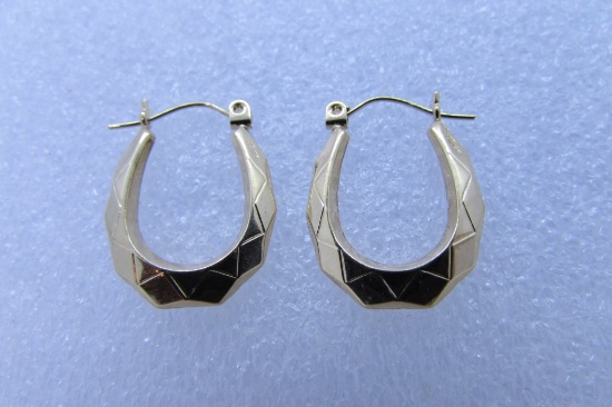 HOOP EARRINGS SOLID 14K YELLOW GOLD