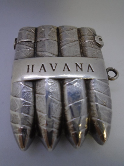 MATCH SAFE VESTA CASE CHATELAINE STERLING SILVER
