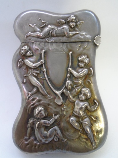MATCH SAFE VESTA STERLING SILVER BOX CASE