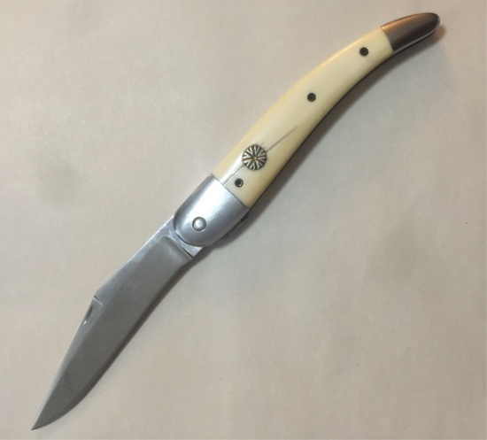 11" BUTCH VALLOTTON IVORY SWITCHBLADE AUTO KNIFE