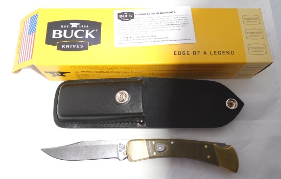 BUCK SWITCHBLADE KNIFE 110 w BOX LEATHER SHEATH