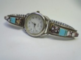 S FRANCISCO TURQUOISE WATCH BAND STERLING SILVER